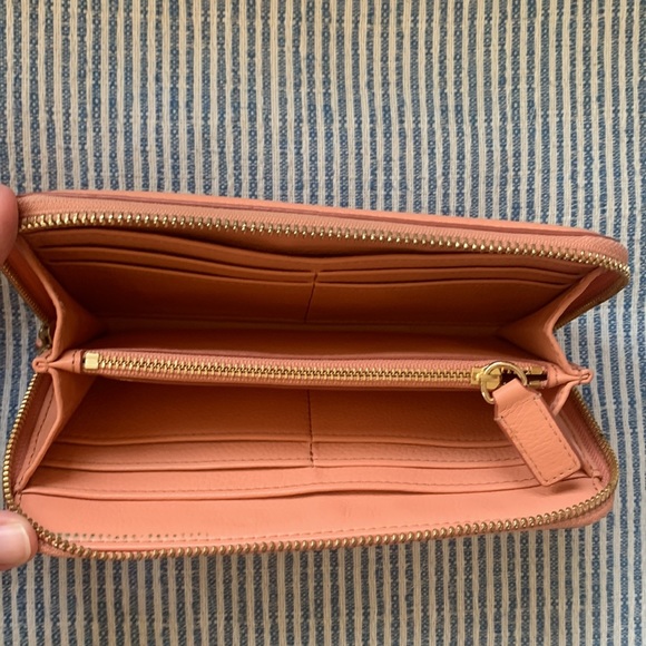 Tory Burch Peach Leather Wallet - Picture 3 of 6